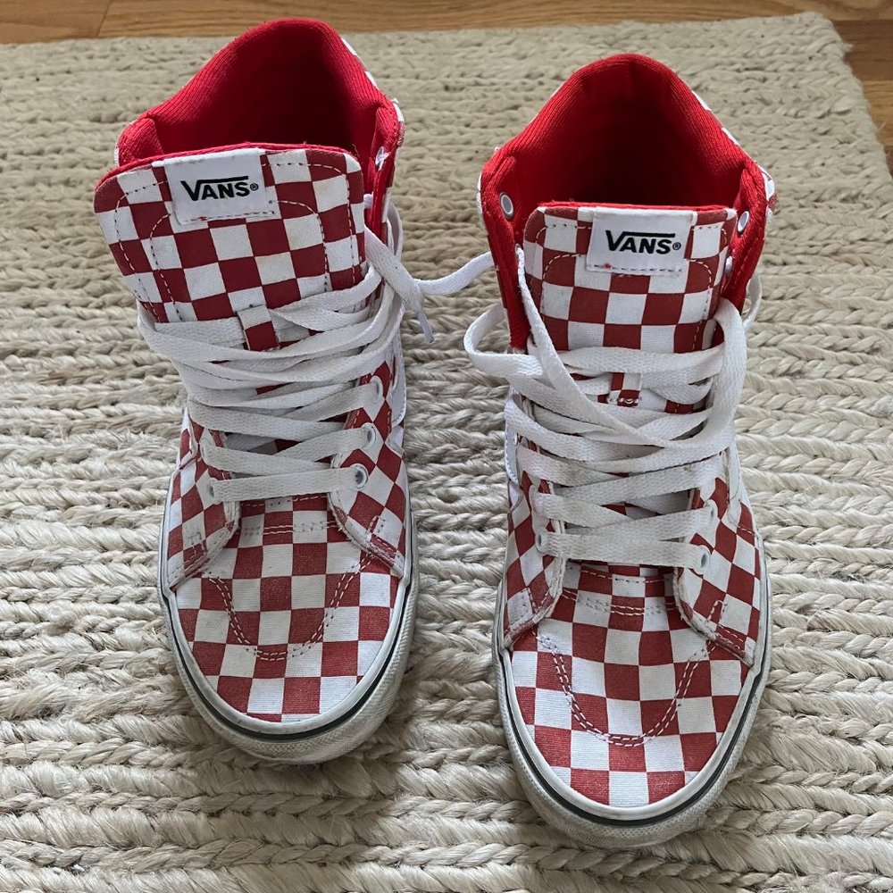 Vans Red Checkeredboard High Top